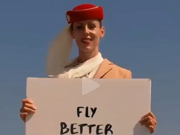 Woman on top of Burj Khalifa in viral Emirates ad