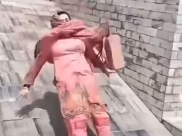 Woman Fall Down from stairs