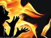 woman set on fire