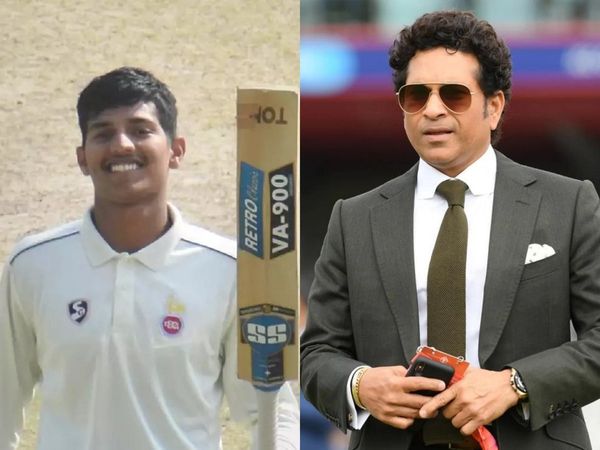 Yash Dhull and Sachin Tendulkar