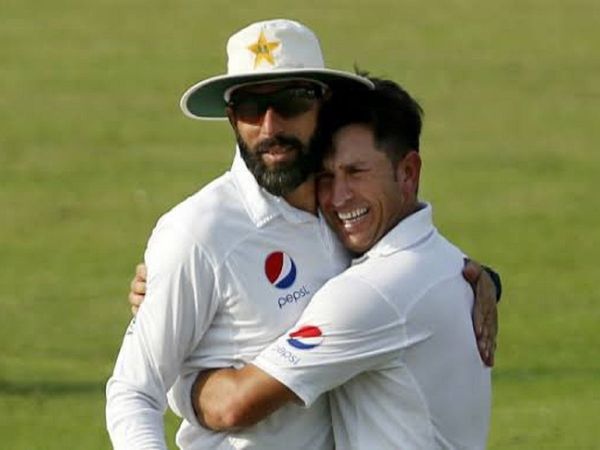 Yasir Shah with Misbah ul Haq