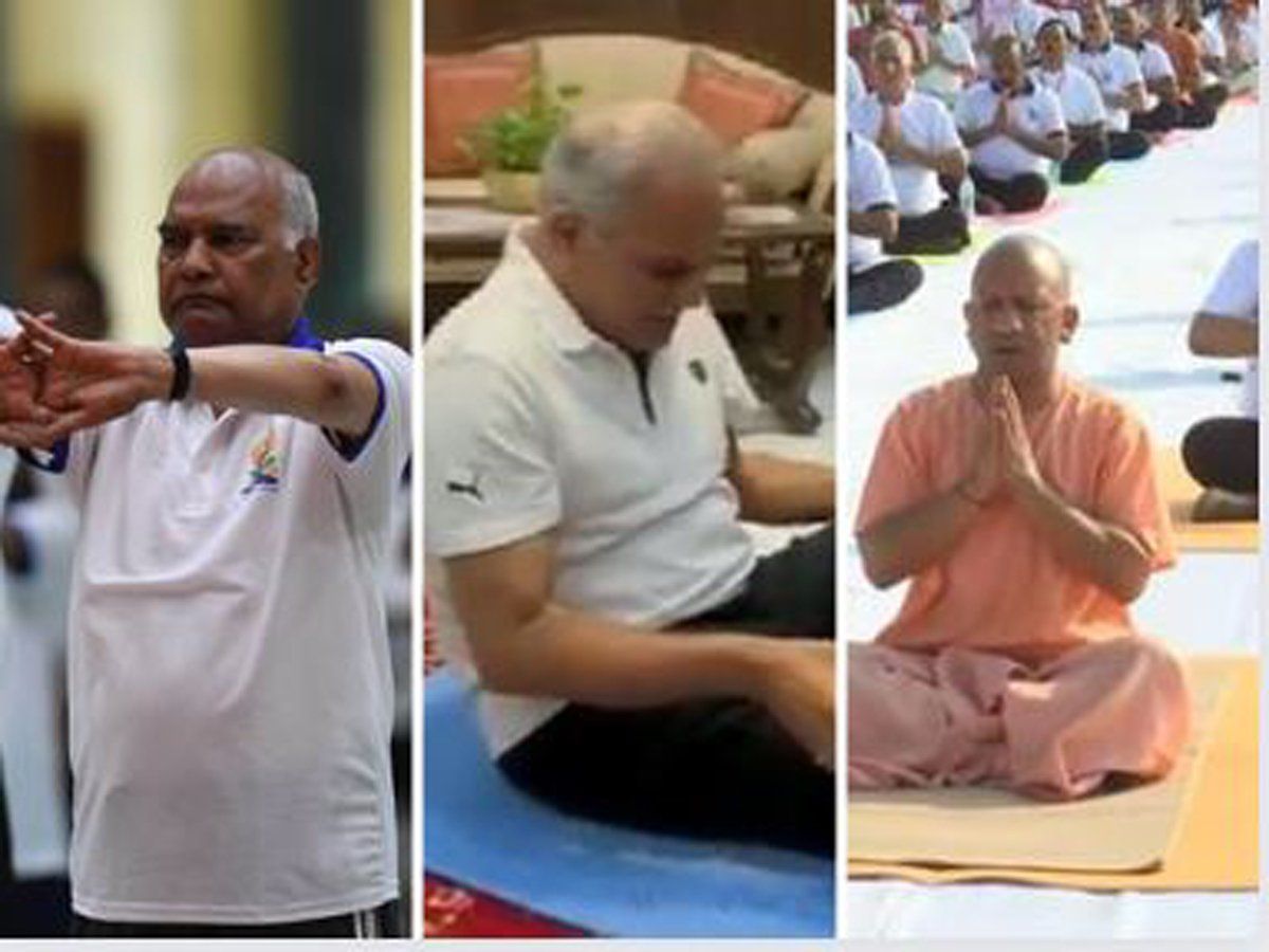 International Yoga Day 2022 : अलग-अलग जगहों से योग पर एक ही संदेश, देखें-राष्ट्रपति, CM योगी, भूपेश बघेल का योगासन