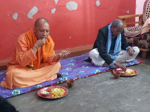 Yogi Adityanath takes lunch with Dalit family house in Gorakhpur