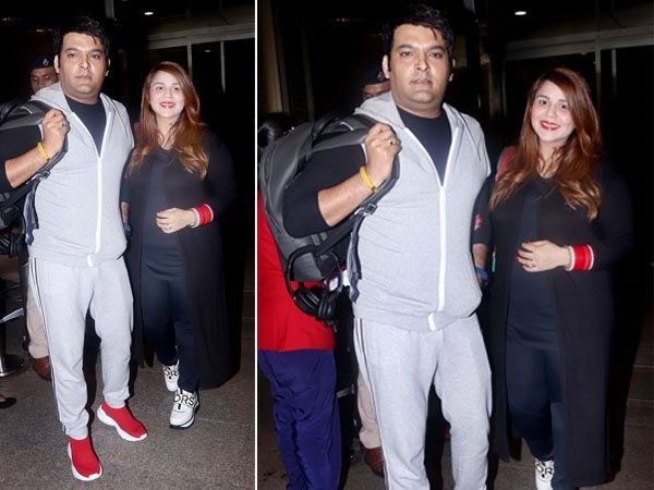 kapil sharma ginni chatrath Spotted Airport Before Going babymoon