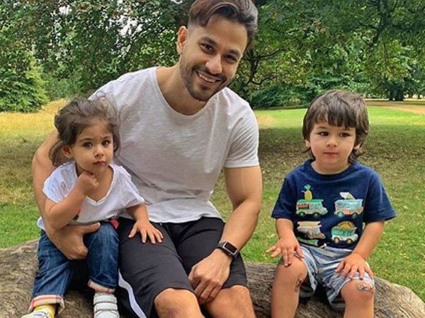 Kunal Khemu with Inaaya and Taimur