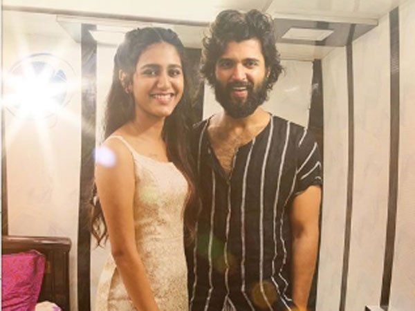 Priya Prakash Varrier and Vijay Devrakonda