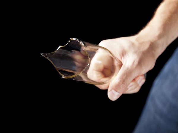 broken beer bottle