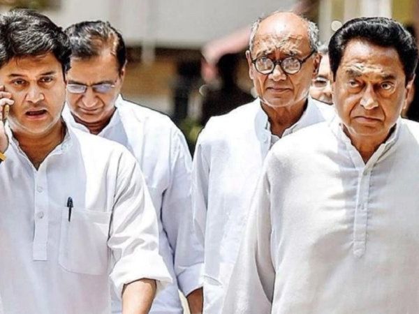 Jyotiraditya Scindia, Digvijaya Singh and Kamal Nath