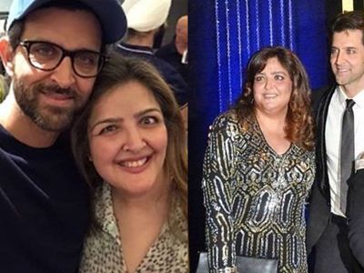 Hrithik Roshan with Sister Sunaina Roshan