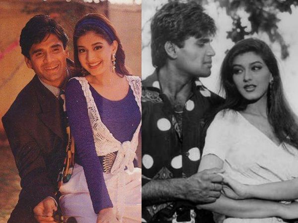 Sonali Bendre with Suniel Shetty