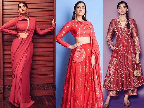 Sonam Kapoor red outfits