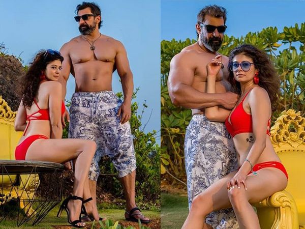 Pooja Batra with Husband Nawab Shah
