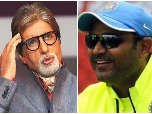 Amitabh Bachchan and Virender Sehwag
