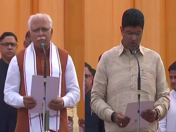 Haryana swearing-in ceremony LIVE: Manohar Lal Khattar, Dushyant Chautala