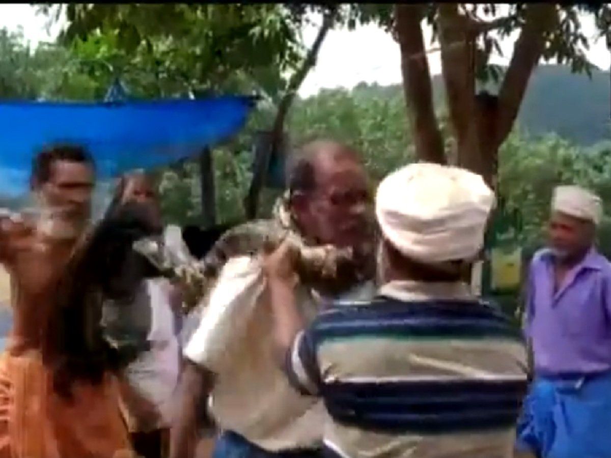 Python grab Man Neck, जब मजदूर की गर्दन में लिपट गया 10 फुट लंबा अजगर ...