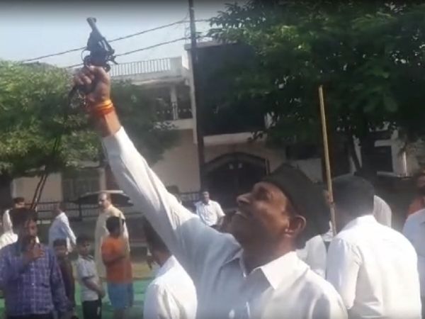 Firing during RSS Dussehra program