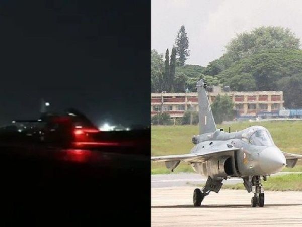 Successful arrested landing of Tejas fighter aircraft at night