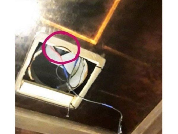 camera installed in washroom