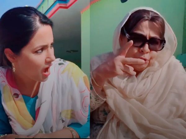 Hina Khan, Farida Jalal TikTok Video