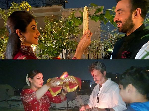 Shilpa Shetty, Raveena Tandon Karwa Chauth
