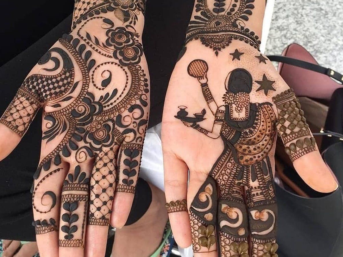 20 Karwa Chauth Mehndi Designs 2021: Karva Chauth Special Simple, Easy and  Latest Mehndi Designs Images for Hand, Front and Back Side