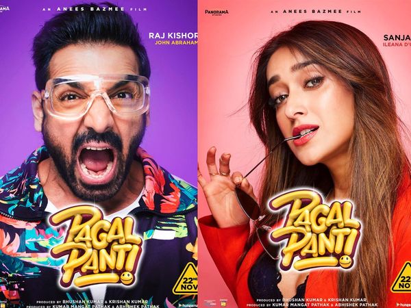 Pagalpanti Posters featuring John Abraham, Ileana D'Cruz