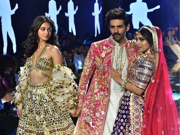 Kartik Aaryan, Ananya Panday, Bhumi Pednekar on ramp