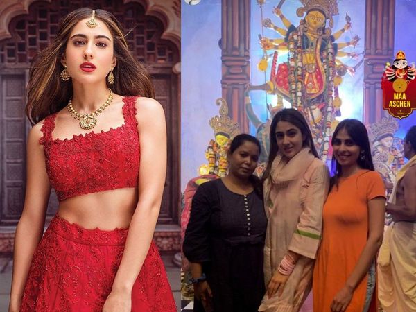 Sara Ali Khan Durga Puja photos