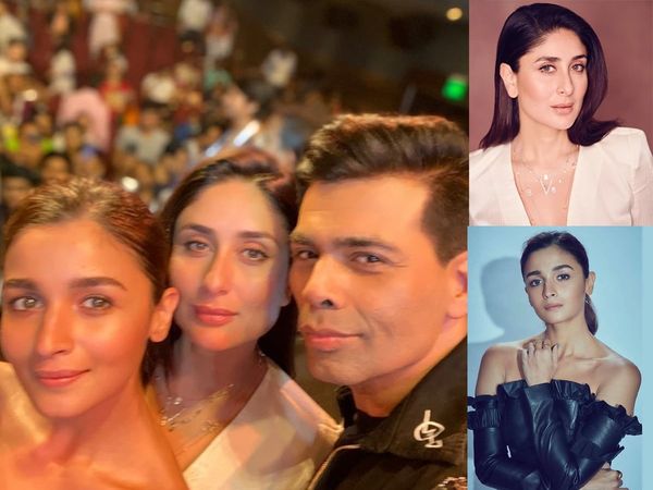 Alia Bhatt, Kareena Kapoor Khan, Karan Johar selfie