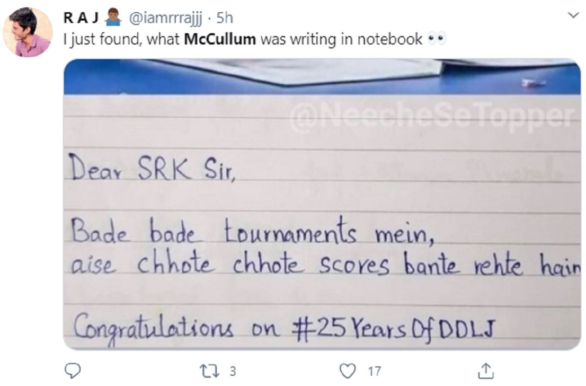 SRK McCullum KKR memes