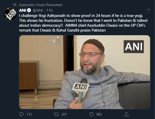 Owaisi tweet